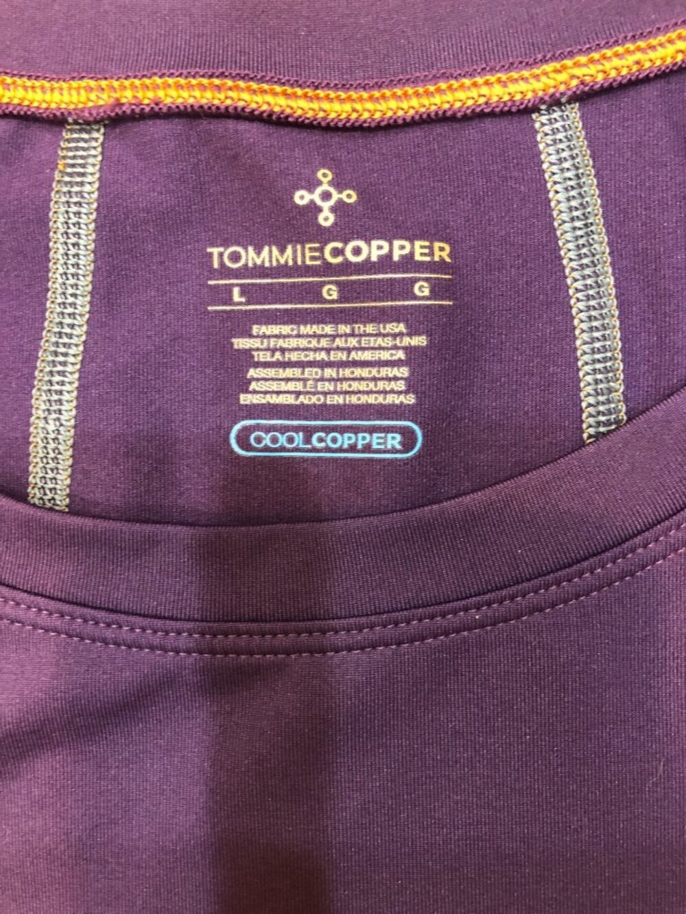 Tommie Copper Cool Copper Long Sleeve Crew Neck Purple Shirt Size L - Picture 6 of 8